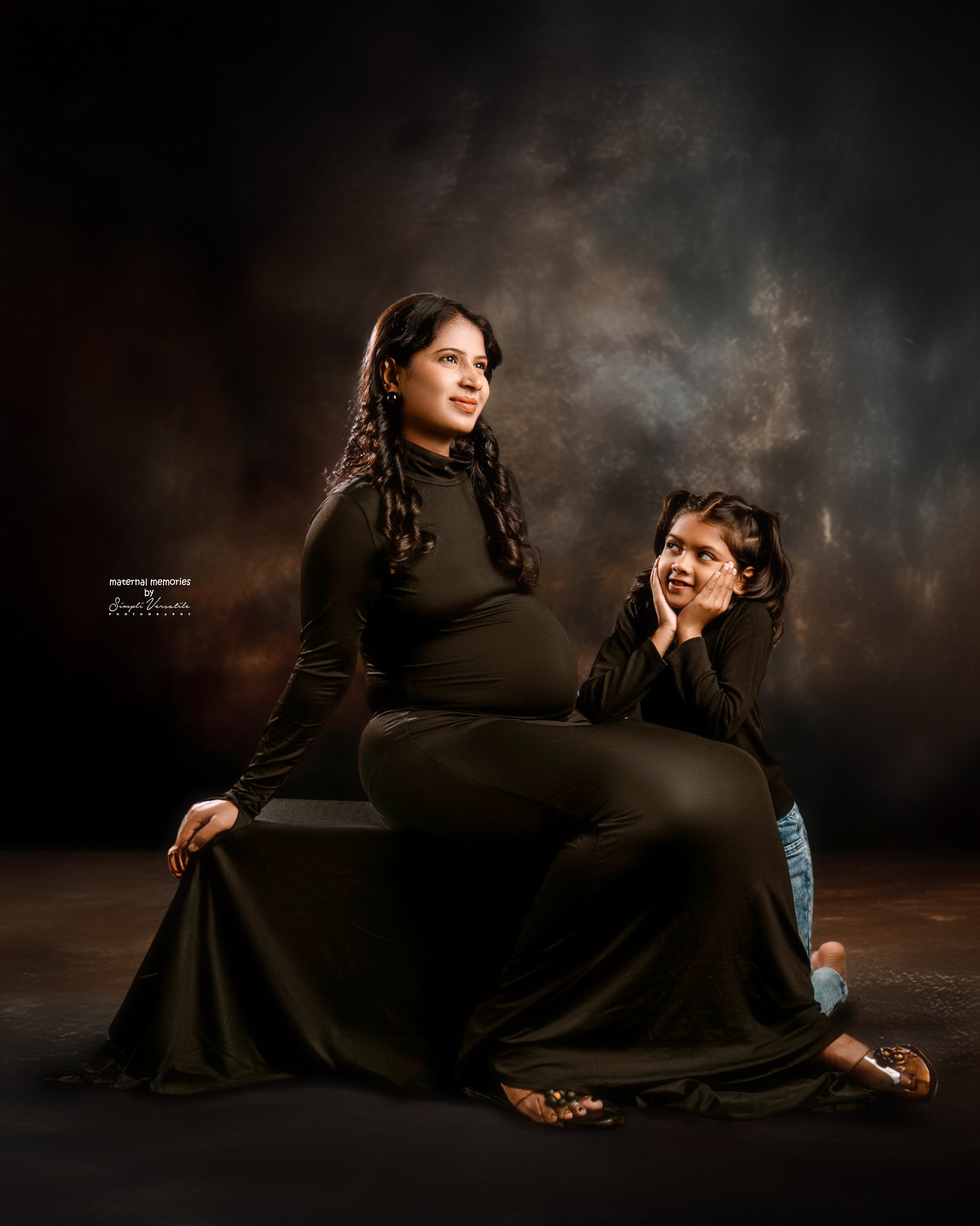 Fine art studio maternity photo